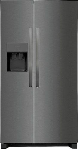 Frigidaire - 36 in. Wide 25.6 Cu. Ft. Side-by-Side Refrigerator with EvenTemp Cooling System - Black Stainless Steel