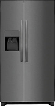 Frigidaire - 36 in. Wide 25.6 Cu. Ft. Side-by-Side Refrigerator with EvenTemp Cooling System - Black Stainless Steel