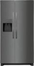 Frigidaire - 36 in. Wide 25.6 Cu. Ft. Side-by-Side Refrigerator with EvenTemp Cooling System - Black Stainless Steel