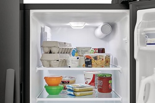 Frigidaire - 36 in. Wide 25.6 Cu. Ft. Side-by-Side Refrigerator with EvenTemp Cooling System - Black Stainless Steel