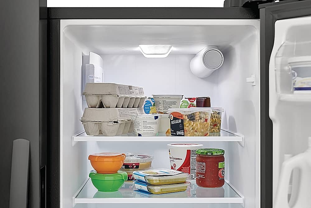 Frigidaire - 36 in. Wide 25.6 Cu. Ft. Side-by-Side Refrigerator with EvenTemp Cooling System - Black Stainless Steel