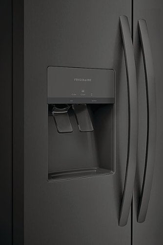 Frigidaire - 36 in. Wide 25.6 Cu. Ft. Side-by-Side Refrigerator with EvenTemp Cooling System - Black Stainless Steel