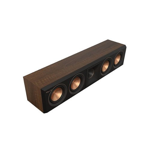 Klipsch - RP-404C II Reference Premiere Series Quad 4" 500-Watt Passive 2-Way Center-Channel Speaker - Walnut
