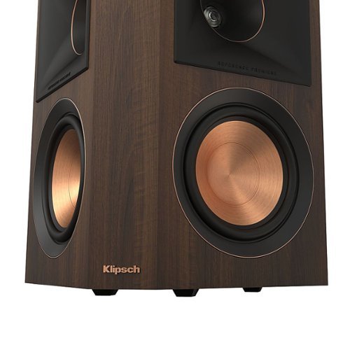 Klipsch - RP-502S II Reference Premiere Dual 5.25" 400-Watt Passive 2-Way Surround Sound Speaker (Pair) - walnut