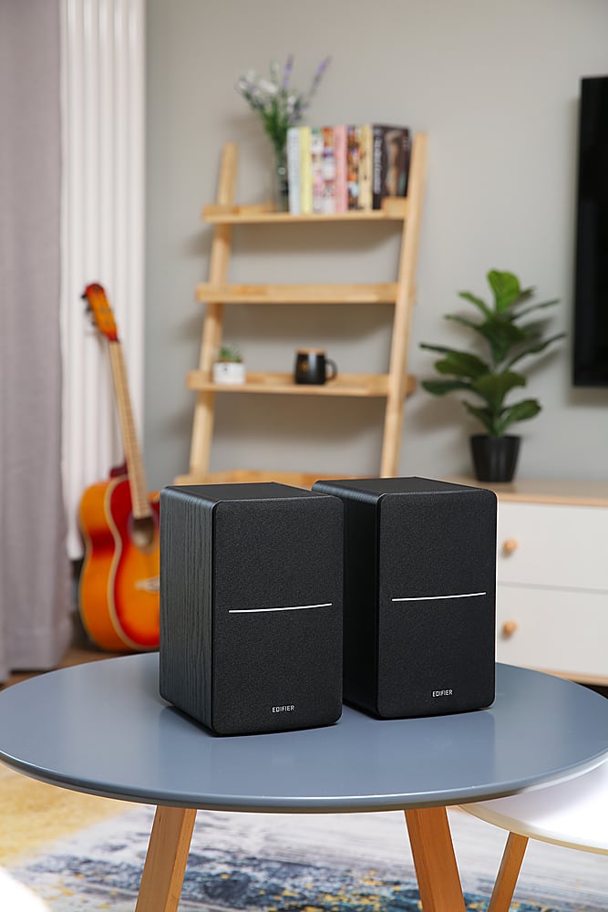 Edifier - R1280DBs Powered Bluetooth Computer Speakers, Bookshelf Speakers - 42W RMS - Soundfield Spacializer - Studio Monitors - Black
