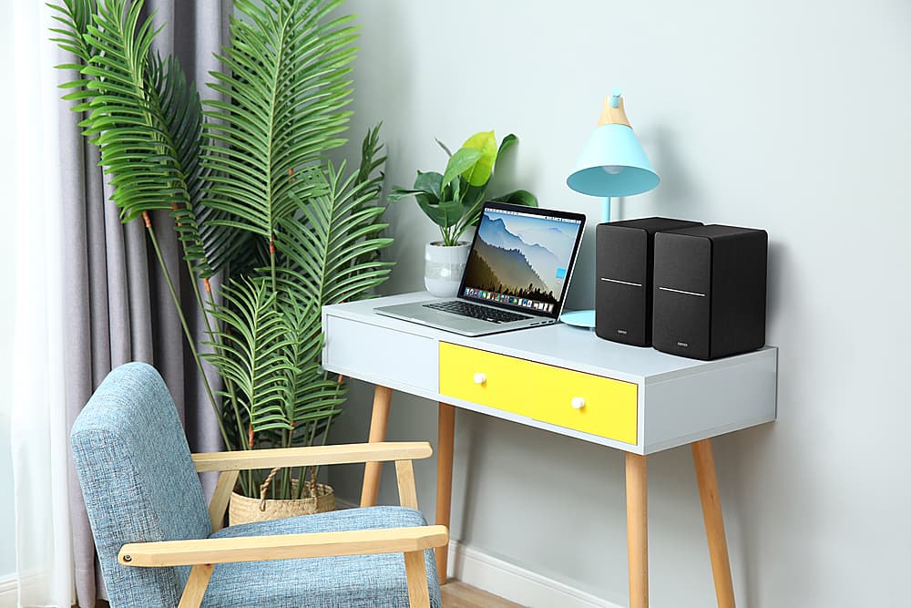 Edifier - R1280DBs Powered Bluetooth Computer Speakers, Bookshelf Speakers - 42W RMS - Soundfield Spacializer - Studio Monitors - Black