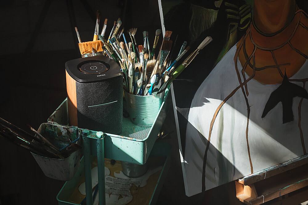Edifier - MS50A Classic Portable Wi-Fi Speaker - Wood