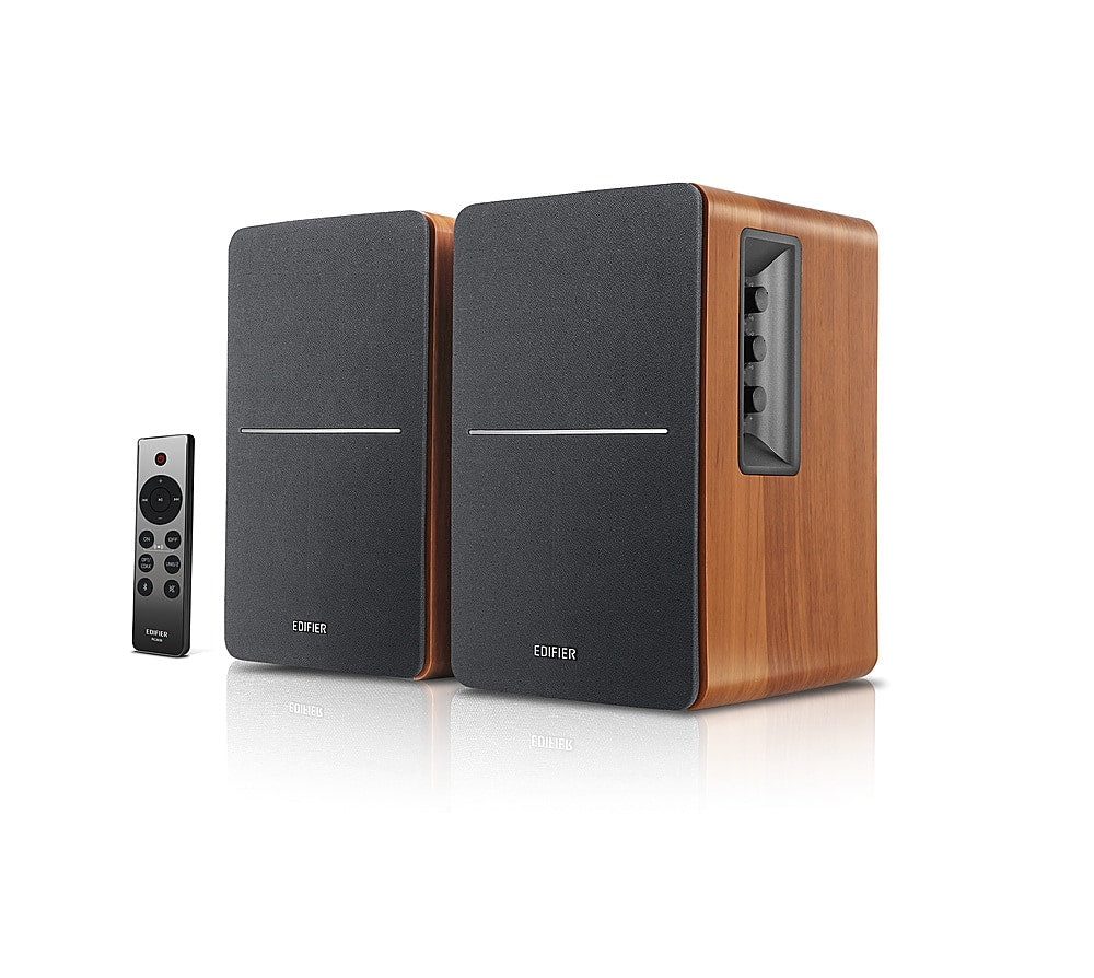 Edifier - R1280DBs Powered Bluetooth Computer Speakers, Bookshelf Speakers - 42W RMS - Soundfield Spacializer - Studio Monitors - Wood