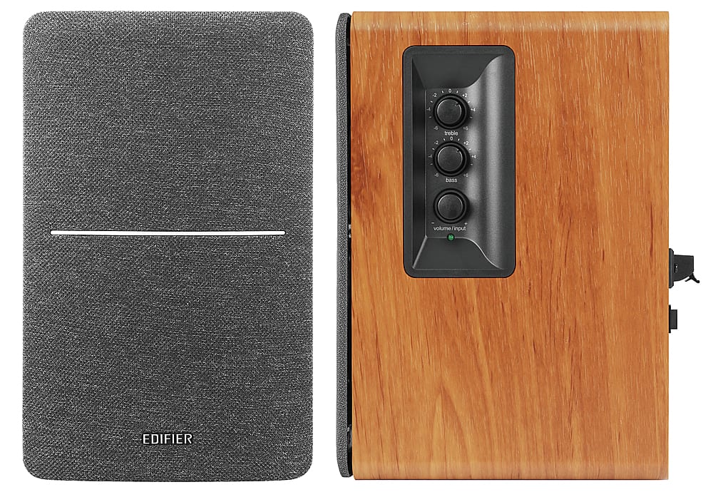 Edifier - R1280DBs Powered Bluetooth Computer Speakers, Bookshelf Speakers - 42W RMS - Soundfield Spacializer - Studio Monitors - Wood
