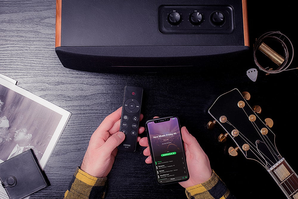 Edifier - D12 Integrated Desktop Stereo Speaker - Wood