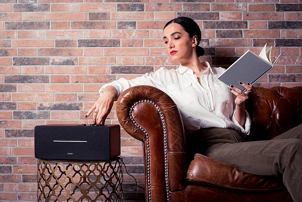 Edifier - D12 Integrated Desktop Stereo Speaker - Wood