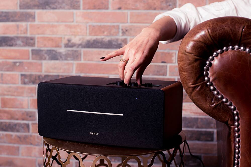 Edifier - D12 Integrated Desktop Stereo Speaker - Wood