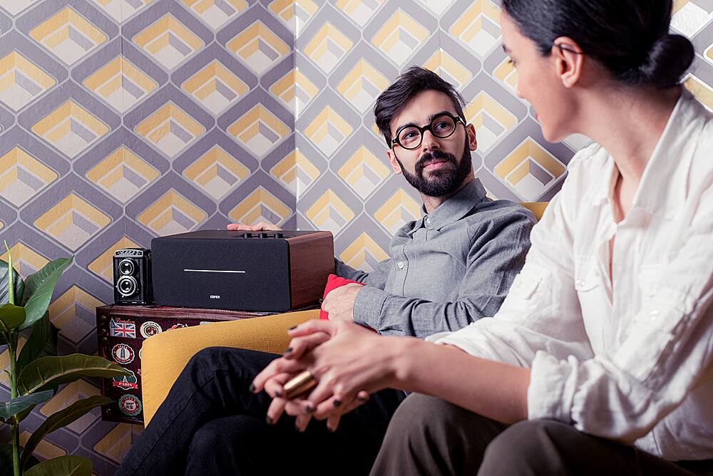 Edifier - D12 Integrated Desktop Stereo Speaker - Wood