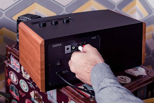 Edifier - D12 Integrated Desktop Stereo Speaker - Wood