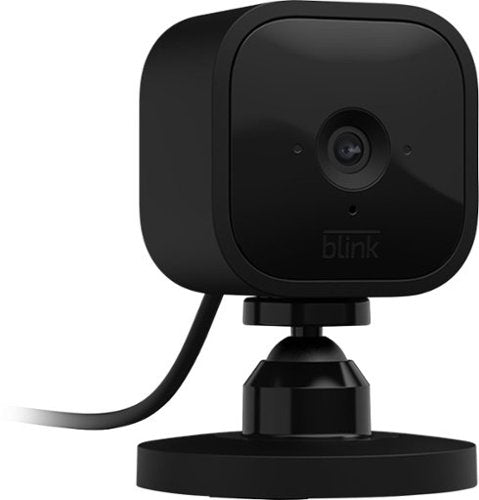 Blink - Mini - Compact indoor plug-in smart security camera, 1080p, night vision, motion detection, 2 way audio – 1 cam - Black