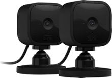 Blink - Mini - Compact indoor plug-in smart security camera, 1080p, night vision, motion detection, 2 way audio – 2 cam - Black