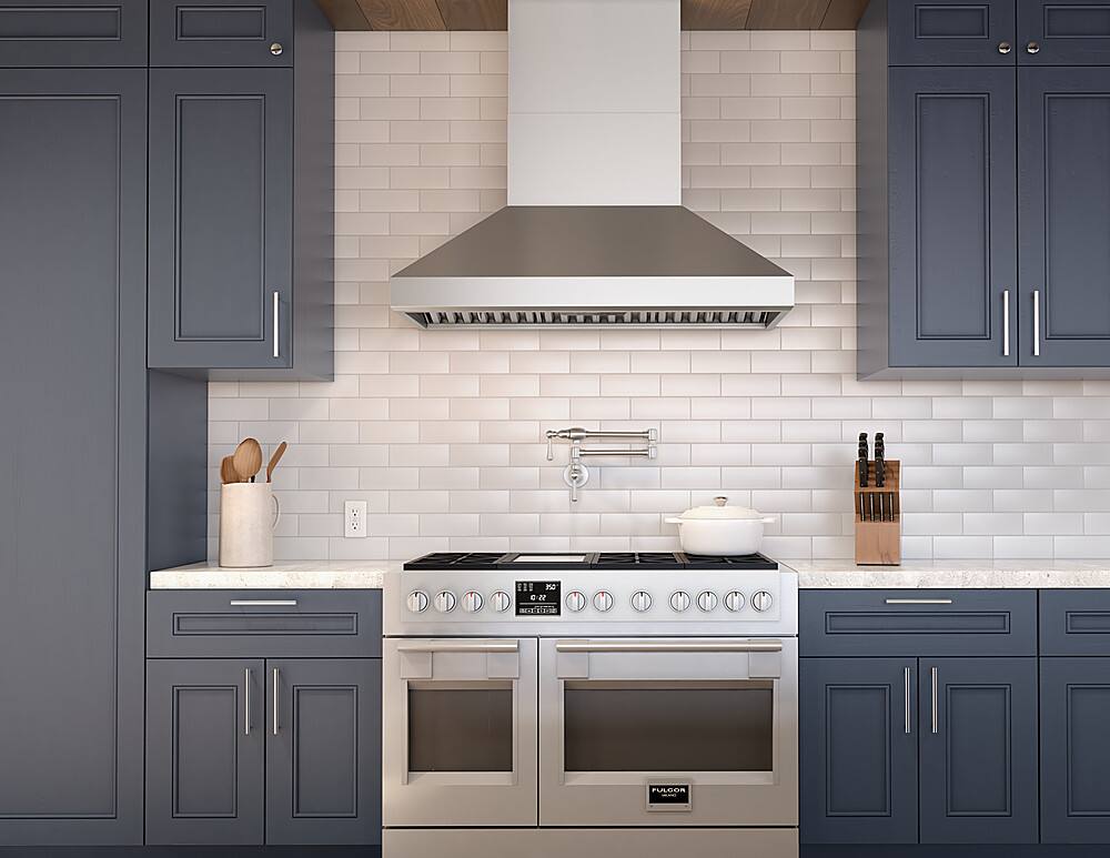 Zephyr - 54 inches - Externally Vented - Wall Range Hood - Stainless Steel