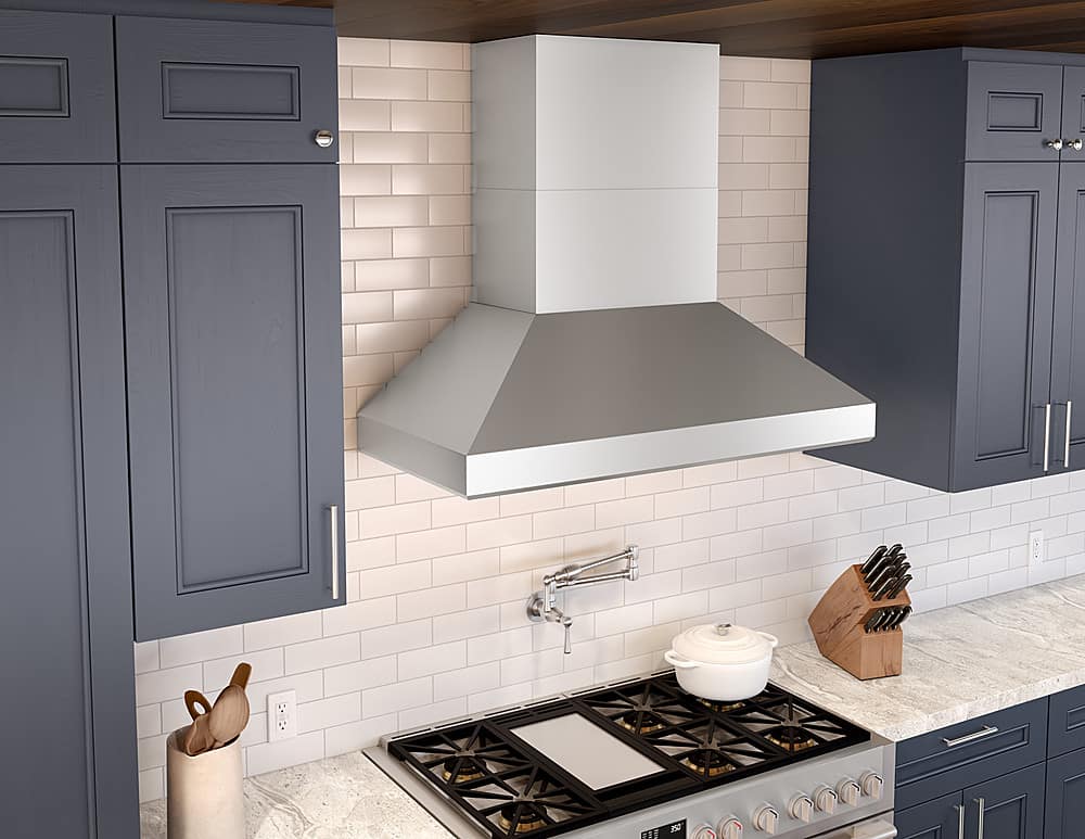 Zephyr - 48 inches - Externally Vented - Wall Range Hood - Stainless Steel
