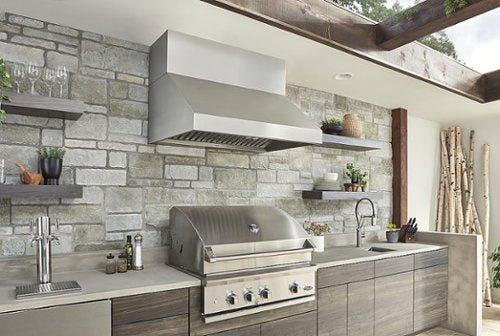 Zephyr - 42 inches - Externally Vented - Wall Range Hood - Stainless Steel