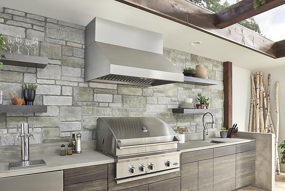 Zephyr - 42 inches - Externally Vented - Wall Range Hood - Stainless Steel