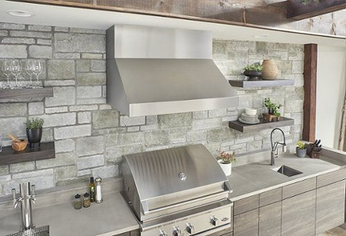 Zephyr - 42 inches - Externally Vented - Wall Range Hood - Stainless Steel