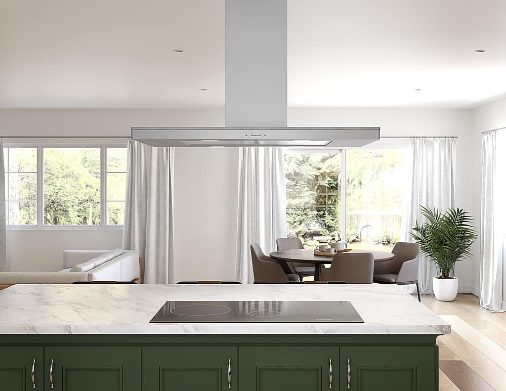 Zephyr - 36 inches - Convertible - Island Range Hood - Stainless Steel