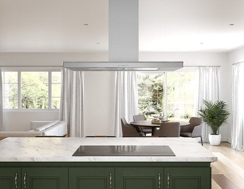 Zephyr - 36 inches - Convertible - Island Range Hood - Stainless Steel