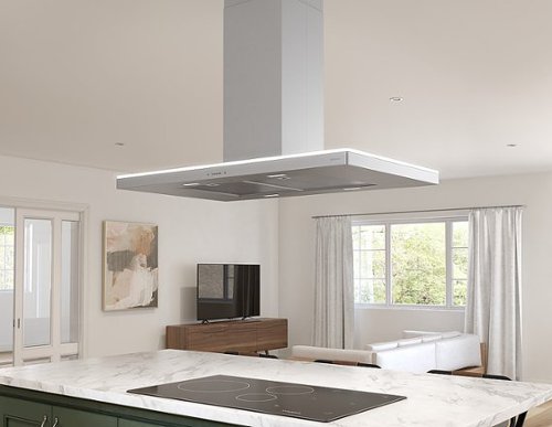 Zephyr - 36 inches - Convertible - Island Range Hood - Stainless Steel