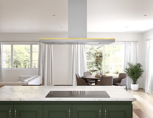 Zephyr - 36 inches - Convertible - Island Range Hood - Stainless Steel