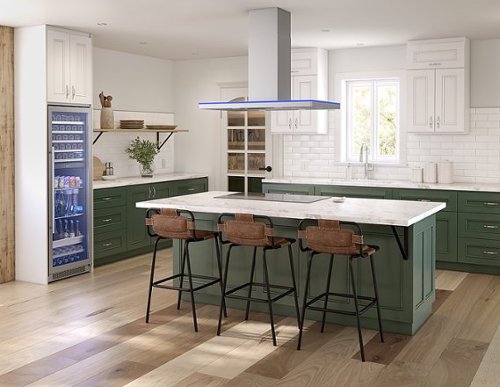 Zephyr - 36 inches - Convertible - Island Range Hood - Stainless Steel