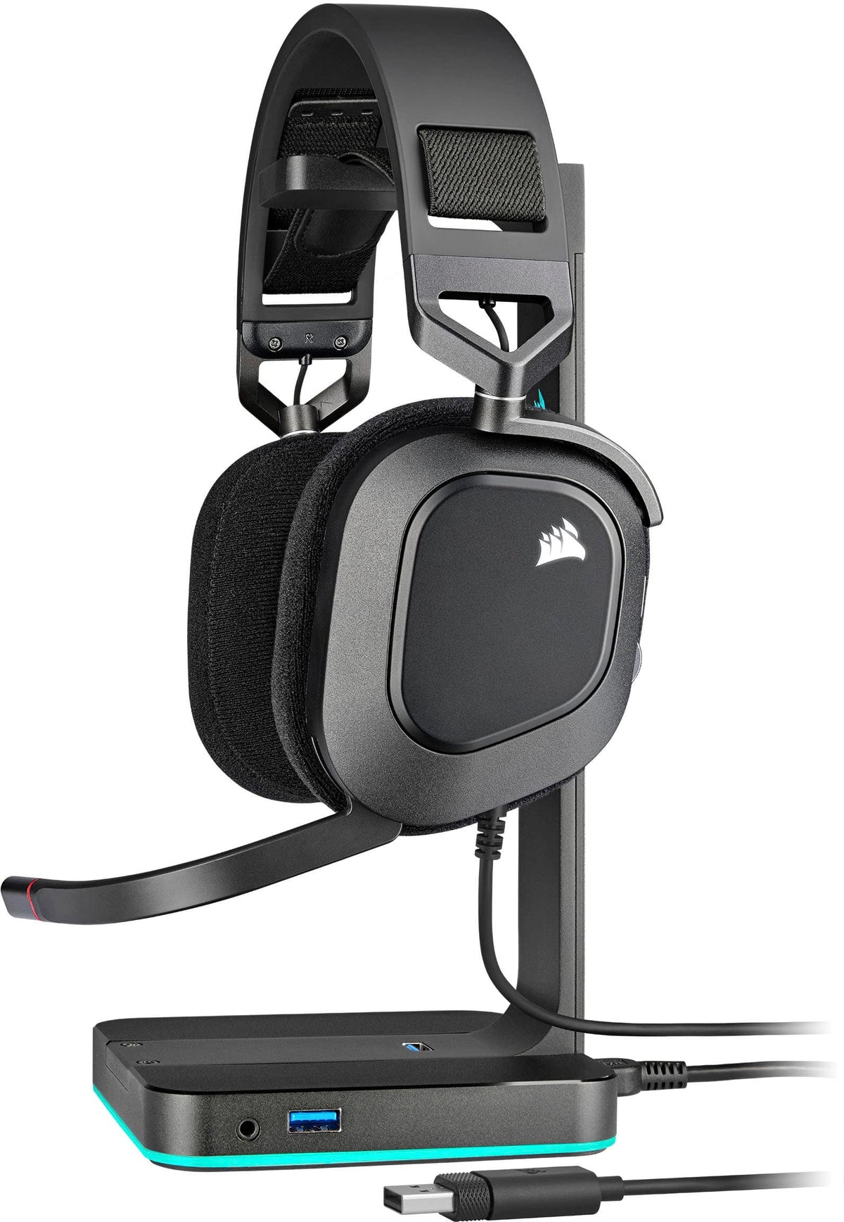 CORSAIR - HS80 RGB Wired Gaming Headset for PC - Carbon