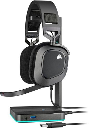 CORSAIR - HS80 RGB Wired Gaming Headset for PC - Carbon