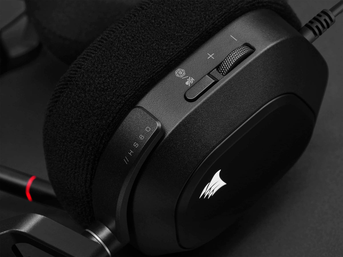 CORSAIR - HS80 RGB Wired Gaming Headset for PC - Carbon