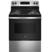 GE - 30 in. Wide 4 Elements 5.0 Cu. Ft. Freestanding Electric Range - Stainless Steel