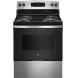 GE - 30 in. Wide 4 Elements 5.0 Cu. Ft. Freestanding Electric Range - Stainless Steel