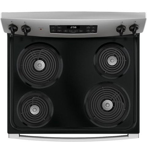 GE - 30 in. Wide 4 Elements 5.0 Cu. Ft. Freestanding Electric Range - Stainless Steel