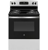 GE - 30 in. Wide 4 Elements 5.0 Cu. Ft. Freestanding Electric Range - Stainless Steel