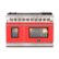 Forno Appliances - 48 in. Wide 8 Burner Capriasca 6.58 Cu. Ft. Freestanding Gas Range with Convection Ovens - Red