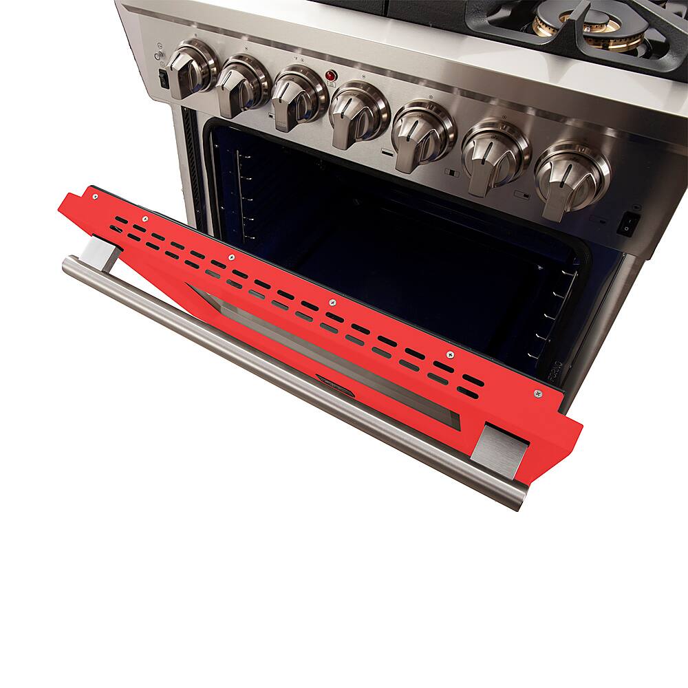 Forno Appliances - 30 in. Wide 5 Burner Capriasca 4.32 Cu. Ft. Freestanding Gas Range with Convection Oven - Red