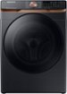 Samsung - 5.0 Cu. Ft. High-Efficiency Stackable Smart Front Load Washer with Steam and Super Speed Wash - Brushed Black
