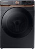 Samsung - 5.0 Cu. Ft. High-Efficiency Stackable Smart Front Load Washer with Steam and Super Speed Wash - Brushed Black
