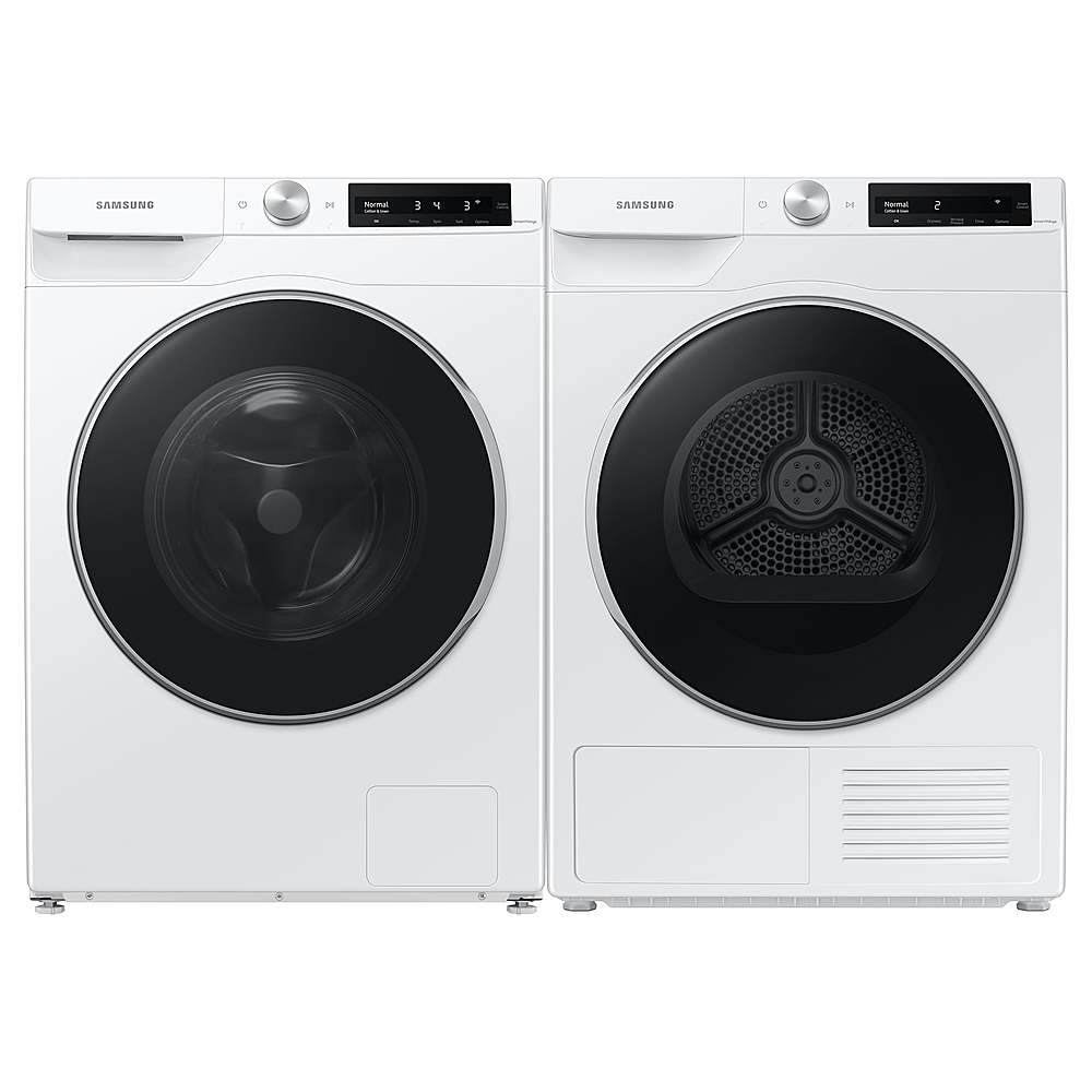 Samsung - 4.0 Cu. Ft. Stackable Smart Electric Dryer with Ventless Heat Pump - White