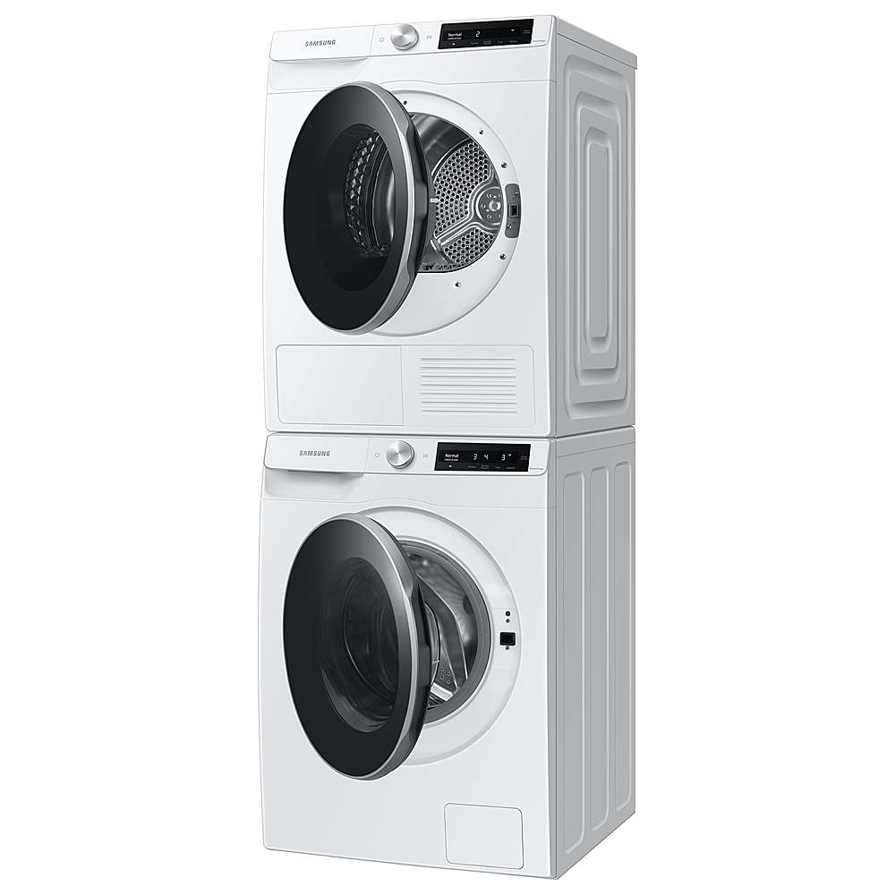 Samsung - 4.0 Cu. Ft. Stackable Smart Electric Dryer with Ventless Heat Pump - White