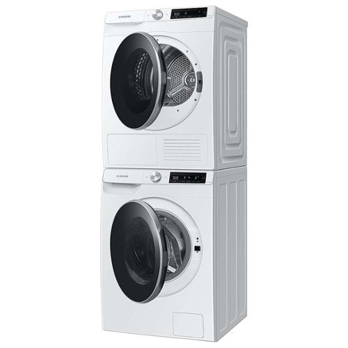 Samsung - 4.0 Cu. Ft. Stackable Smart Electric Dryer with Ventless Heat Pump - White
