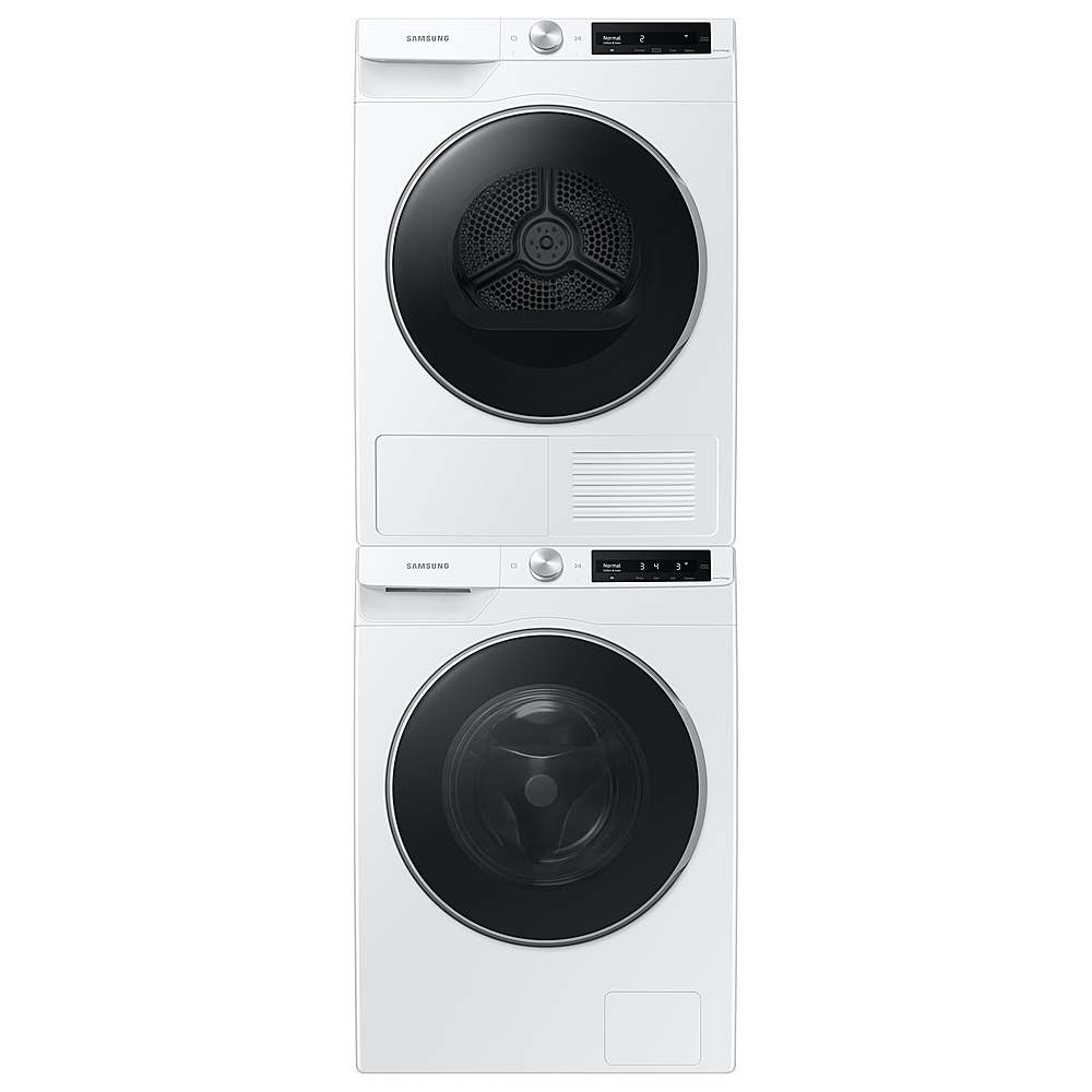 Samsung - 4.0 Cu. Ft. Stackable Smart Electric Dryer with Ventless Heat Pump - White