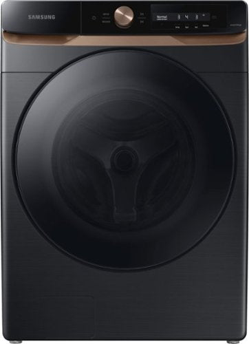 Samsung - 4.6 cu. ft. Large Capacity AI Smart Dial Front Load Washer with Auto Dispense - Brushed Black