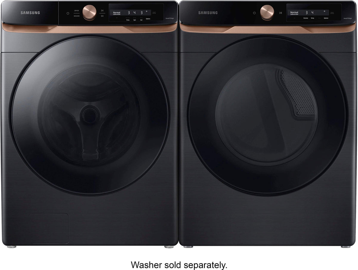 Samsung - 4.6 cu. ft. Large Capacity AI Smart Dial Front Load Washer with Auto Dispense - Brushed Black