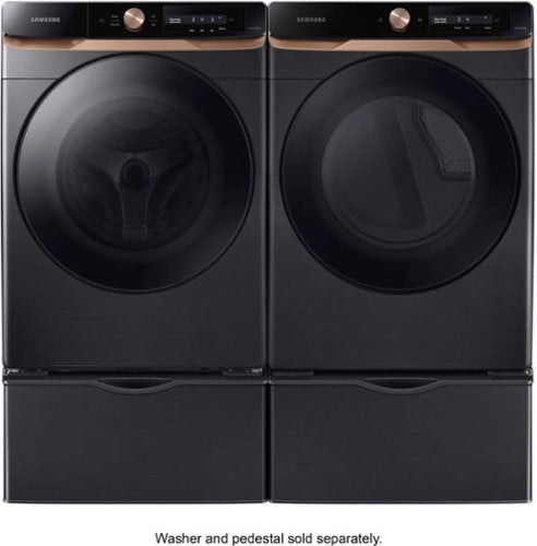 Samsung - 4.6 cu. ft. Large Capacity AI Smart Dial Front Load Washer with Auto Dispense - Brushed Black