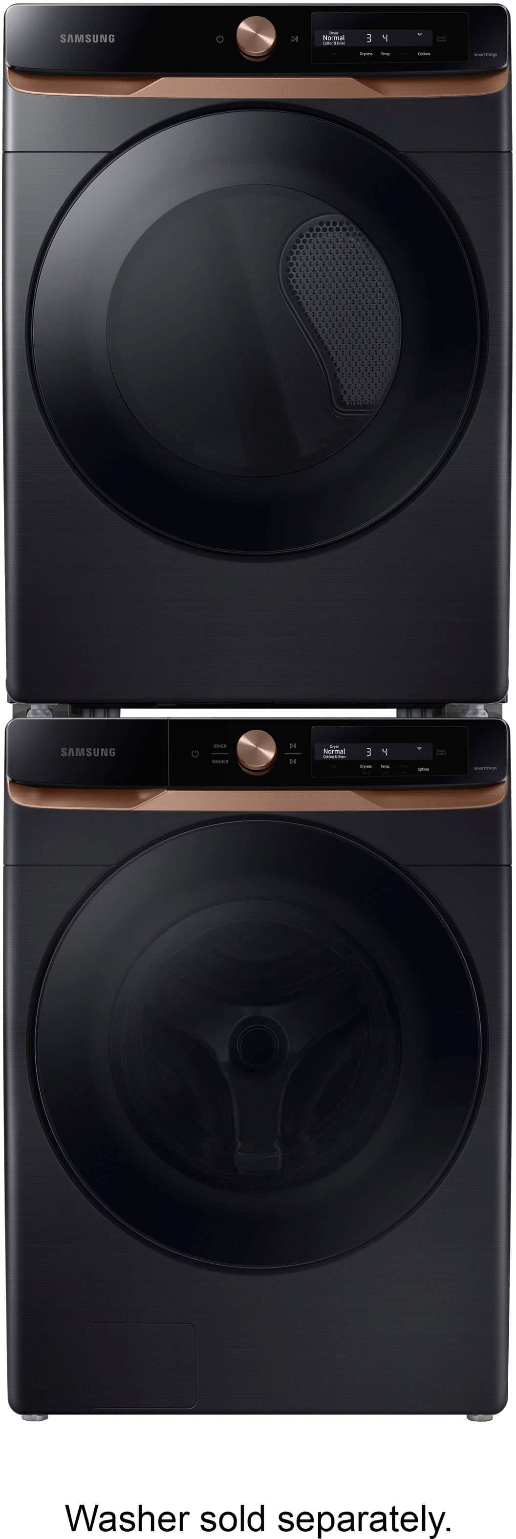 Samsung - 4.6 cu. ft. Large Capacity AI Smart Dial Front Load Washer with Auto Dispense - Brushed Black