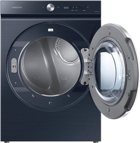 Samsung - BESPOKE 7.6 Cu. Ft. Stackable Smart Gas Dryer with Steam and AI Optimal Dry - Brushed Navy